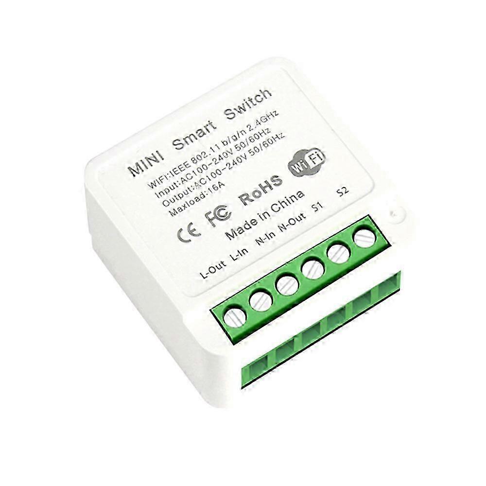 tuya Mini Wifi Smart Switch 2 Way Control Tuya 16A DIY Light Switches Alexa Yandex Alice Smart Google Home APP Voice Control