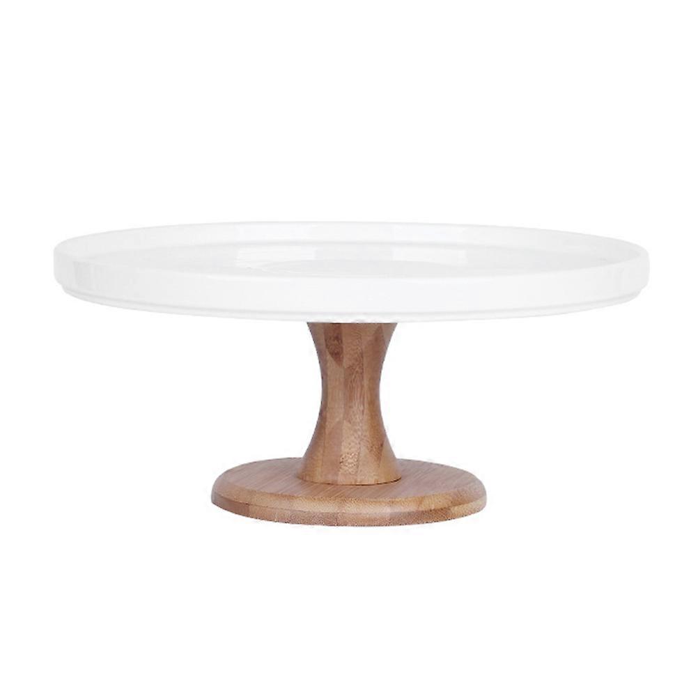 White Ceramic Cake Tray for Storage Delicate Dessert Shaped Design 1 Set