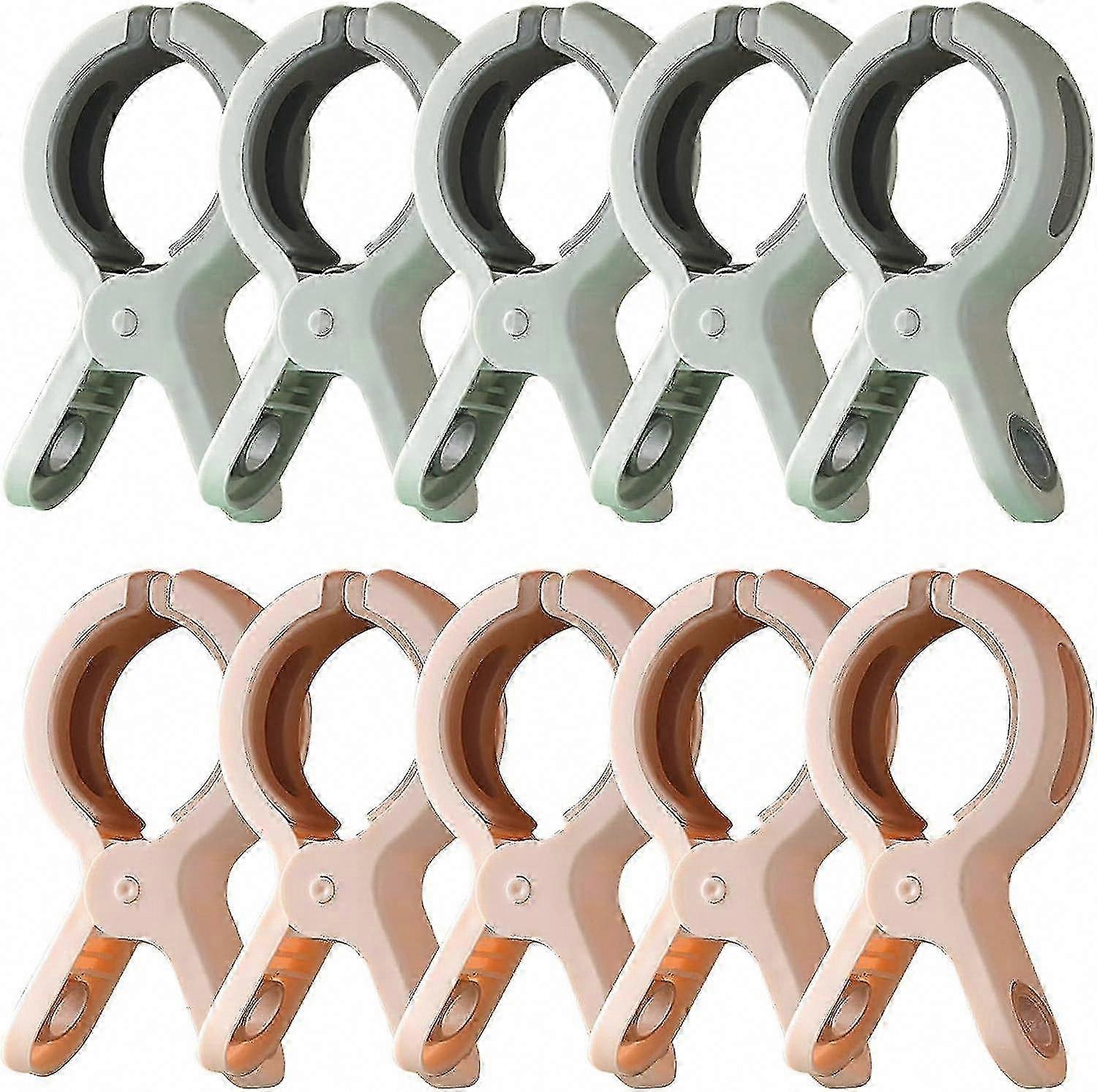10pcs pinces à serviettes de plage, pinces de chaise antidérapantes coupe-vent, pinces à linge multifonctionnelles réutilisables pour serviettes et vêtements
