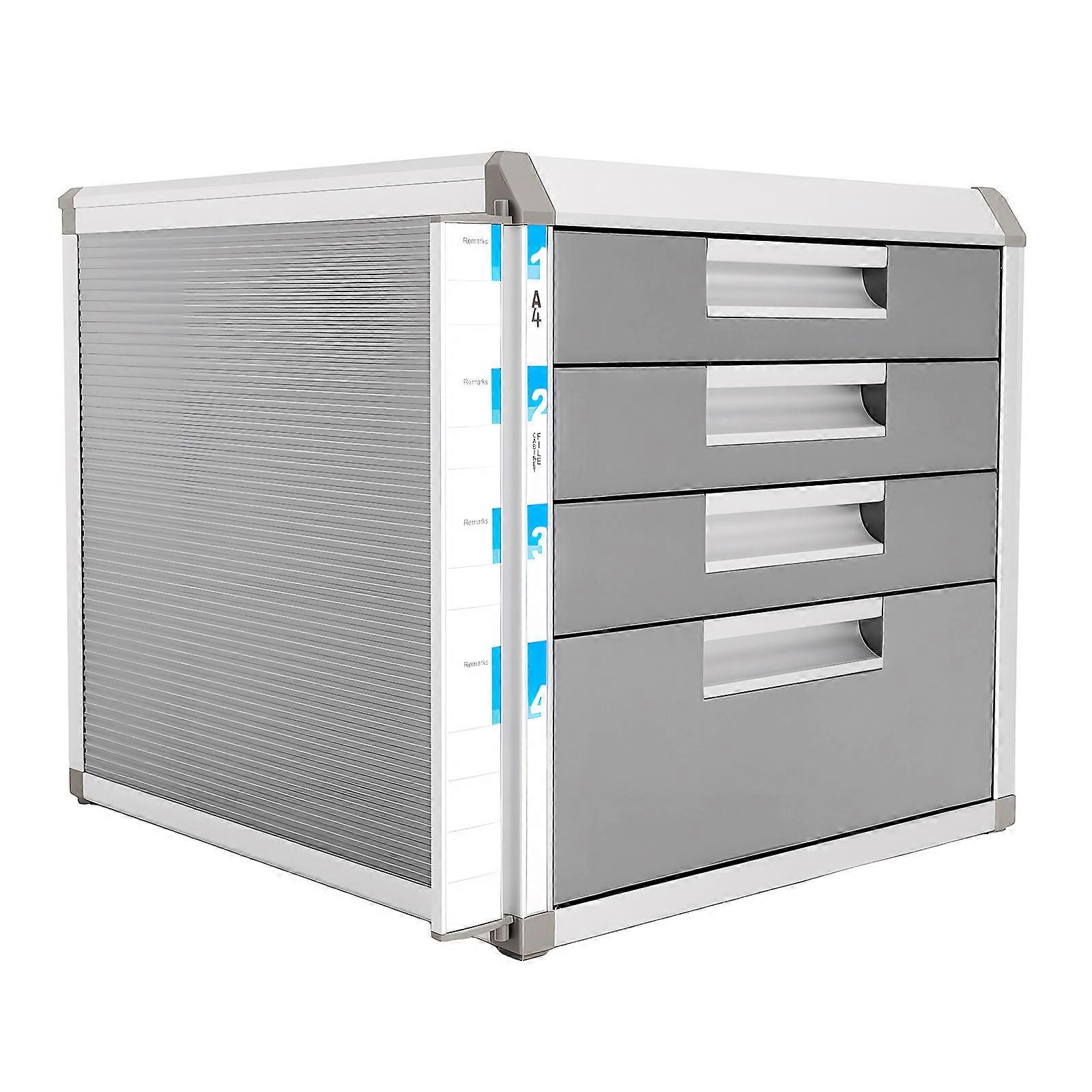 4/5/7 Layers Desktop Drawer Organizer, Metal Desktop Storage Cabinet File Holder with Locks and Keys