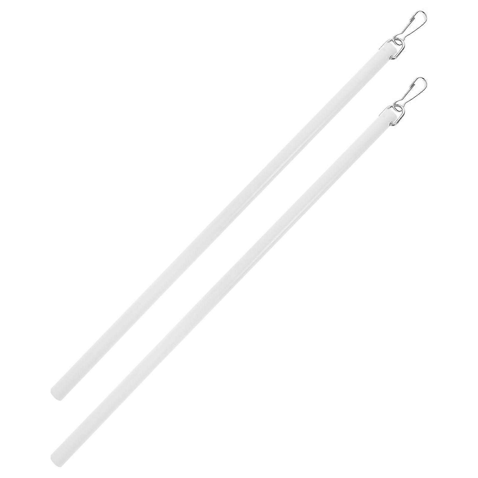 2pcs Curtain Pull Rods Acrylic White for Curtain 30cm