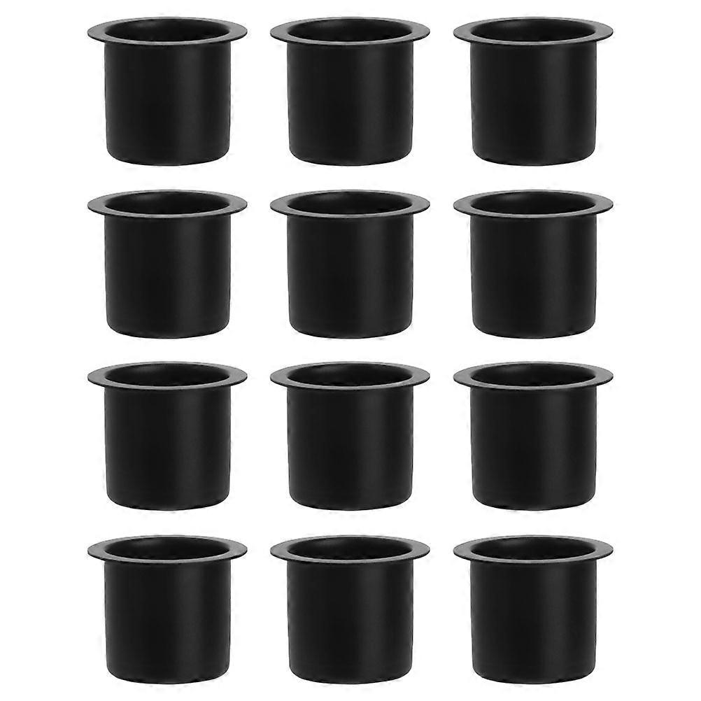 Black Iron Candle Cups for DIY Storage with Simple Practical Design 12pcs
