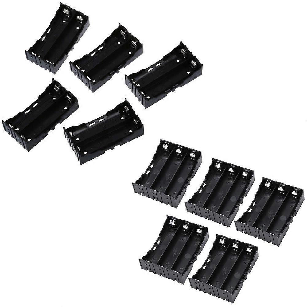 5 Pcs 2 x 3.7V 18650 Batteries 4 Pin Battery Holder Case & 5 Pcs 3 x 3.7V 18650 Batteries 6 Pin Batt