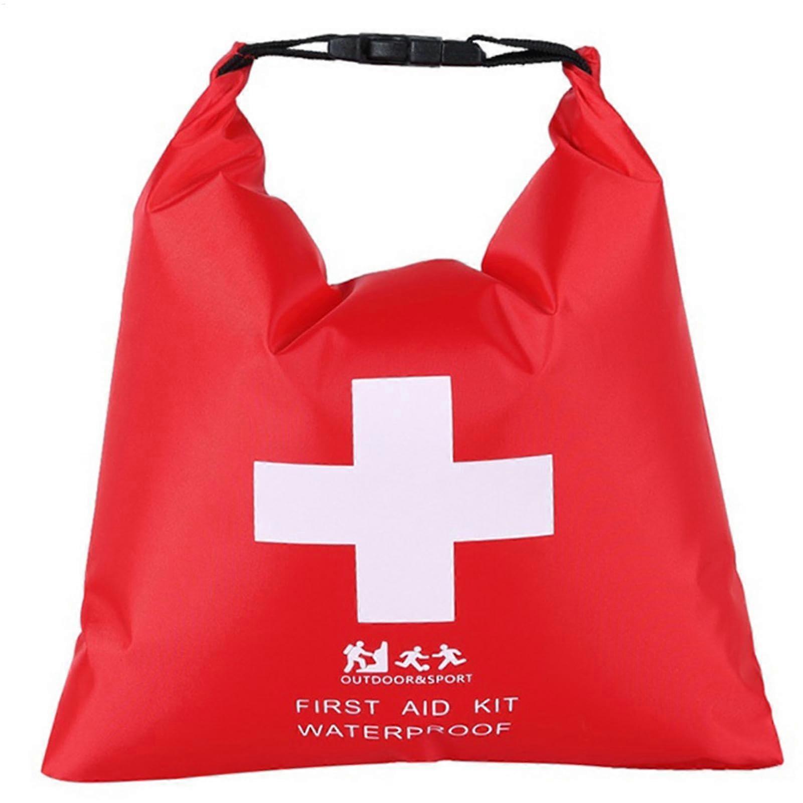 Kits Dry Bag 1.2L, Empty Rescue Bag, First Aid And Multipurpose Survival Bag, Red Adjustable Print, For Boating Camping