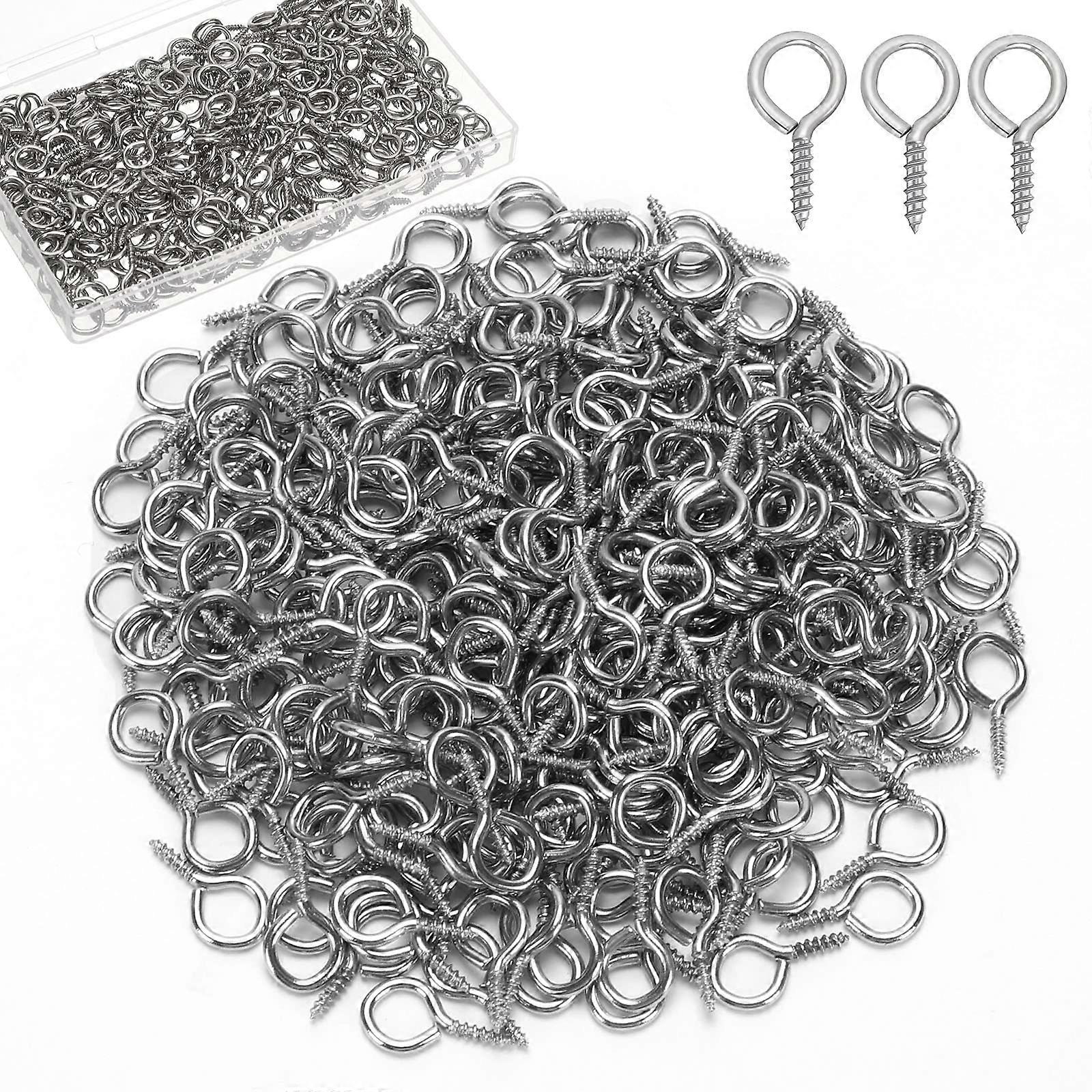 Boulons à œil, 300 pièces Crochets à œil à vis robustes Boulons à œil à vis robustes Crochets Boulons à œil Boulons à œil pour accrocher des œuvres d’art 0,63 pouce