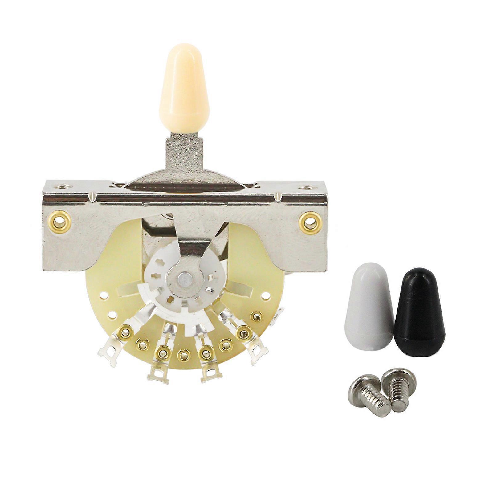 Gitarrpickupväljare för gitarr med 3 plastspetsar Kraftig 3-vägsbrytare Elgitarrpickupspak Flerfärgad