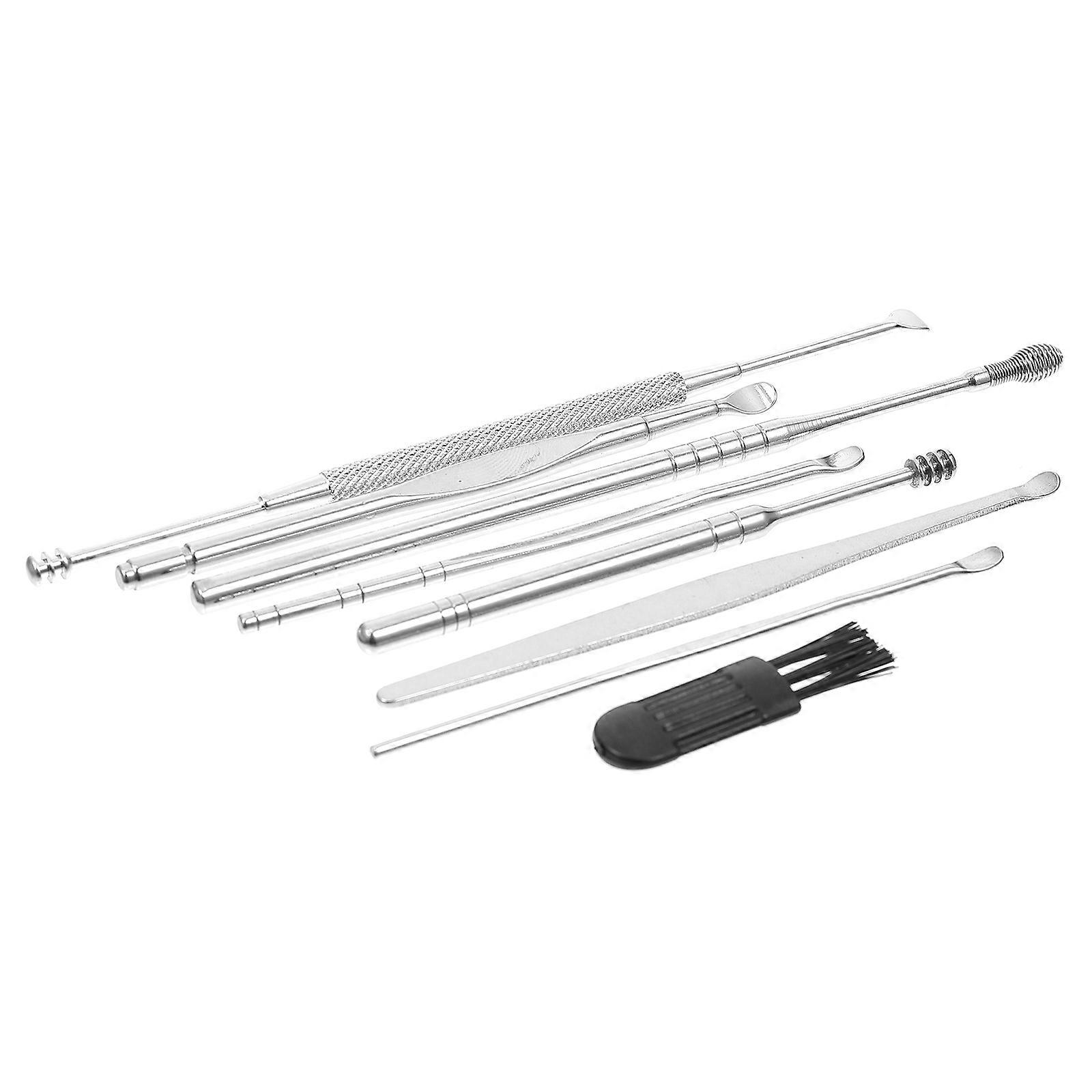 1 Set Ear Tools with Earwax Spoons Silver