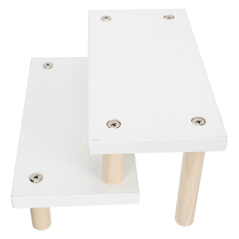 Stair Shape Display Shelf Wooden Rack for Figures Stand