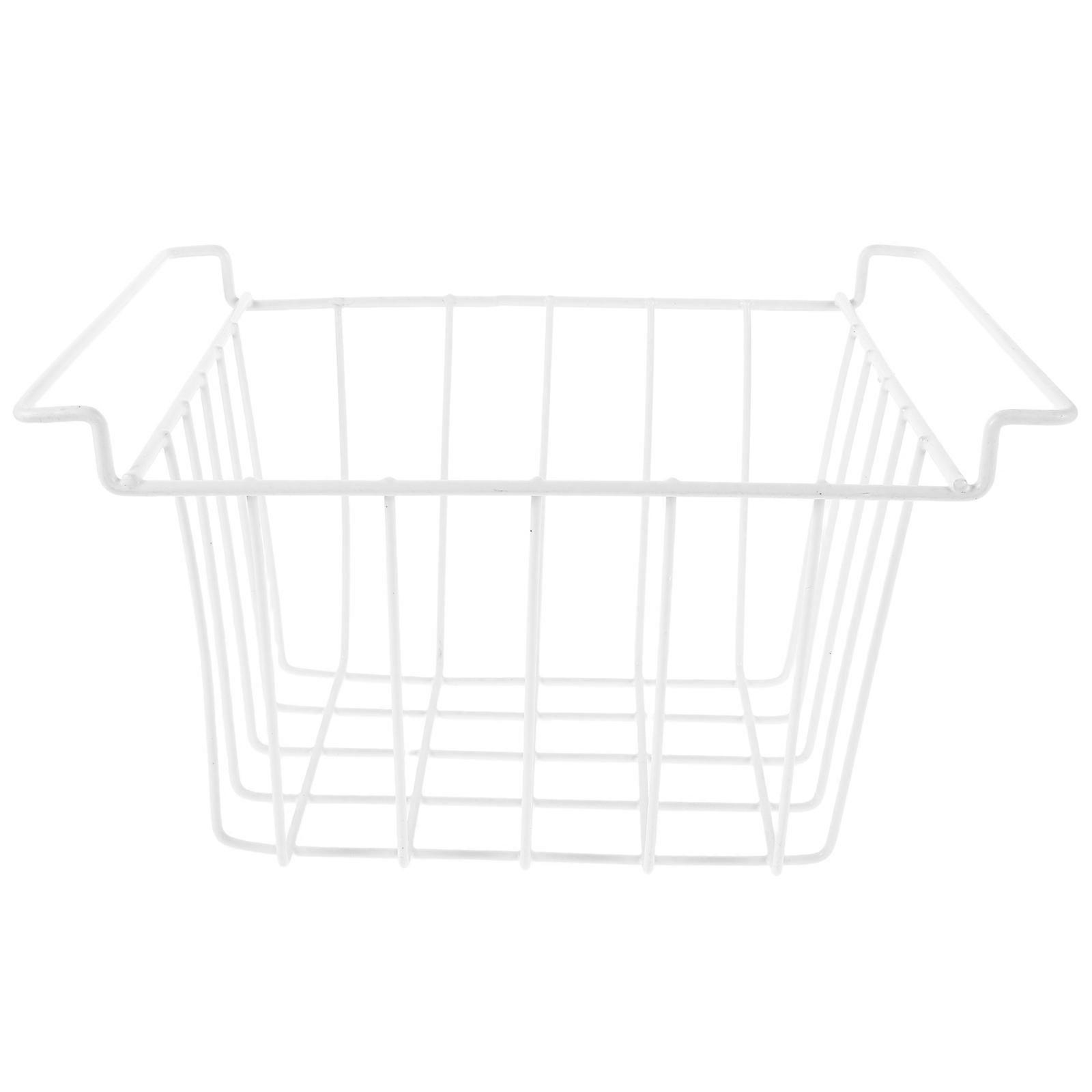 Metal Wire Fridge Freezer Baskets with Handles for Efficient Refrigerator Storage and Easy Access in Dorms and Compact Spaces