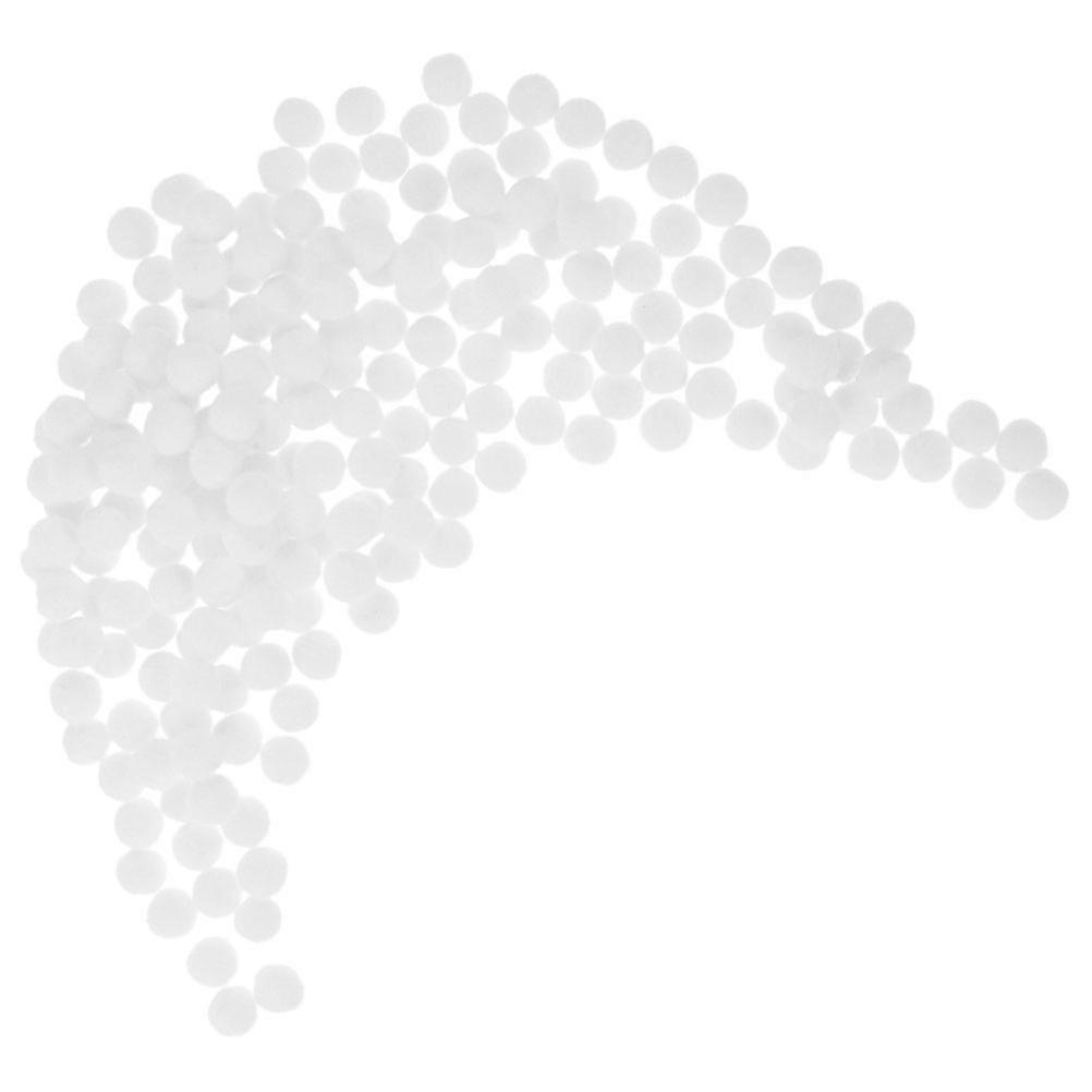 White Polyester pom Poms for DIY Crafts Soft Elastic Balls 200pcs 12mm