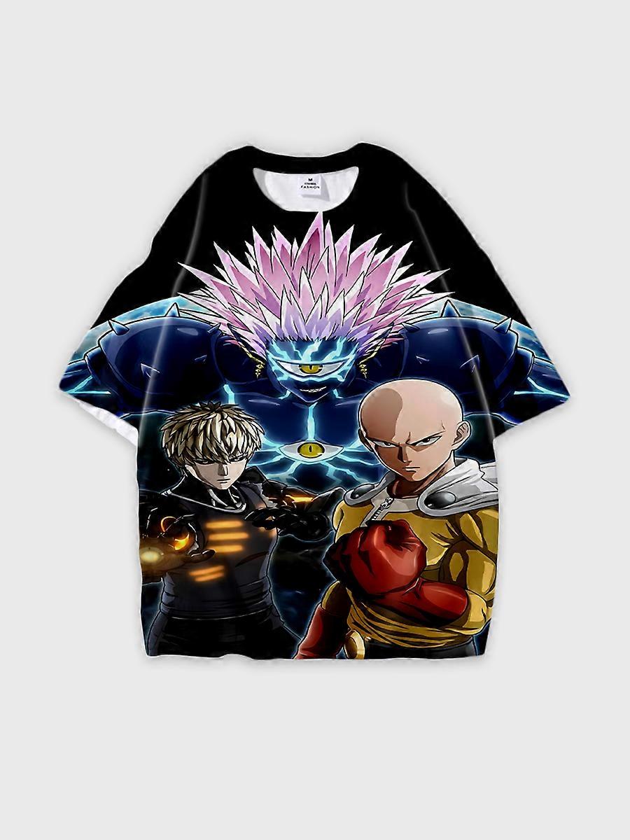 T-shirt girocollo Cartoon Pattern manica corta sciolta D2068