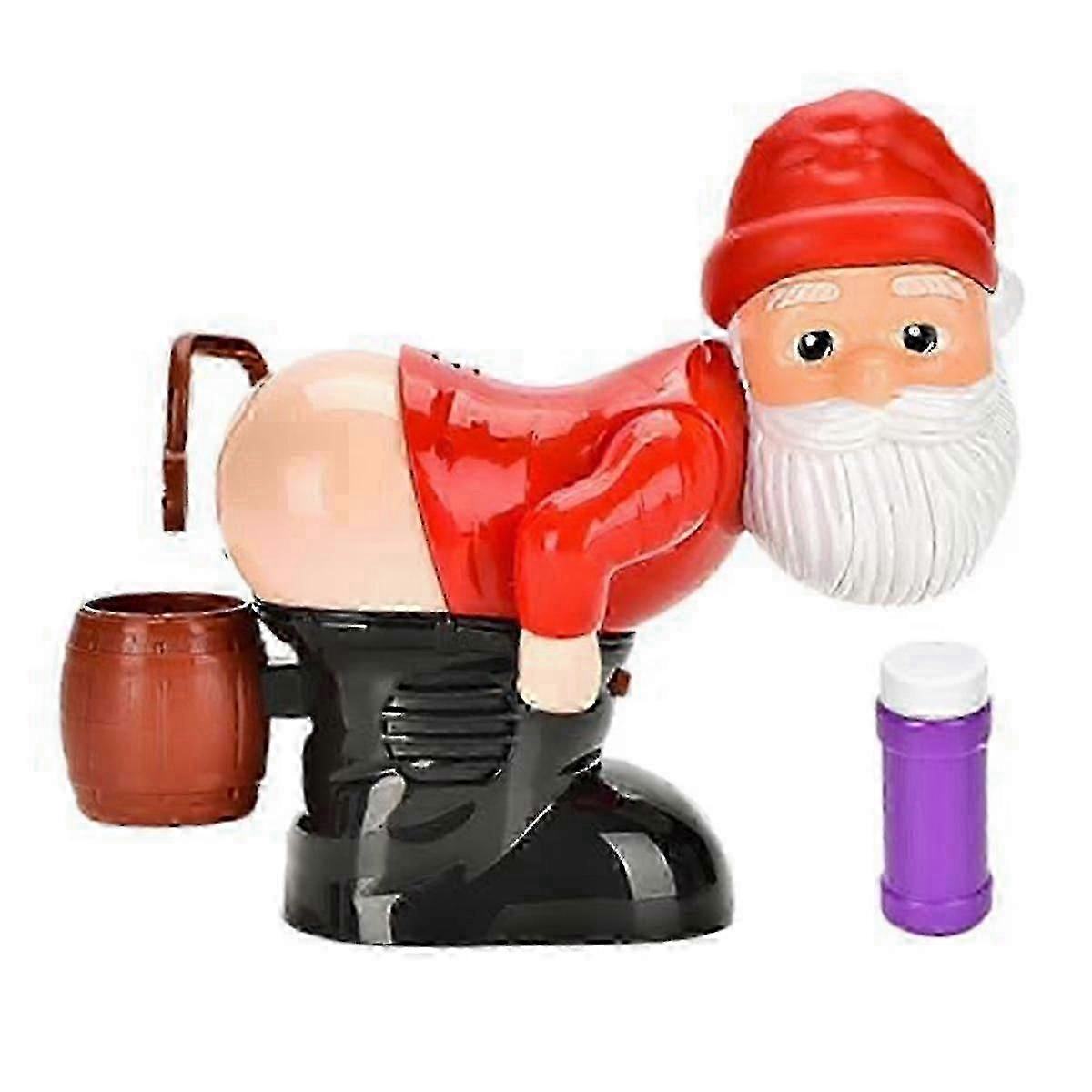 Funny Santa Bubble Blowing Machine with Flashing Lights&Music, Christmas Bubble Blower for Outdoor&I