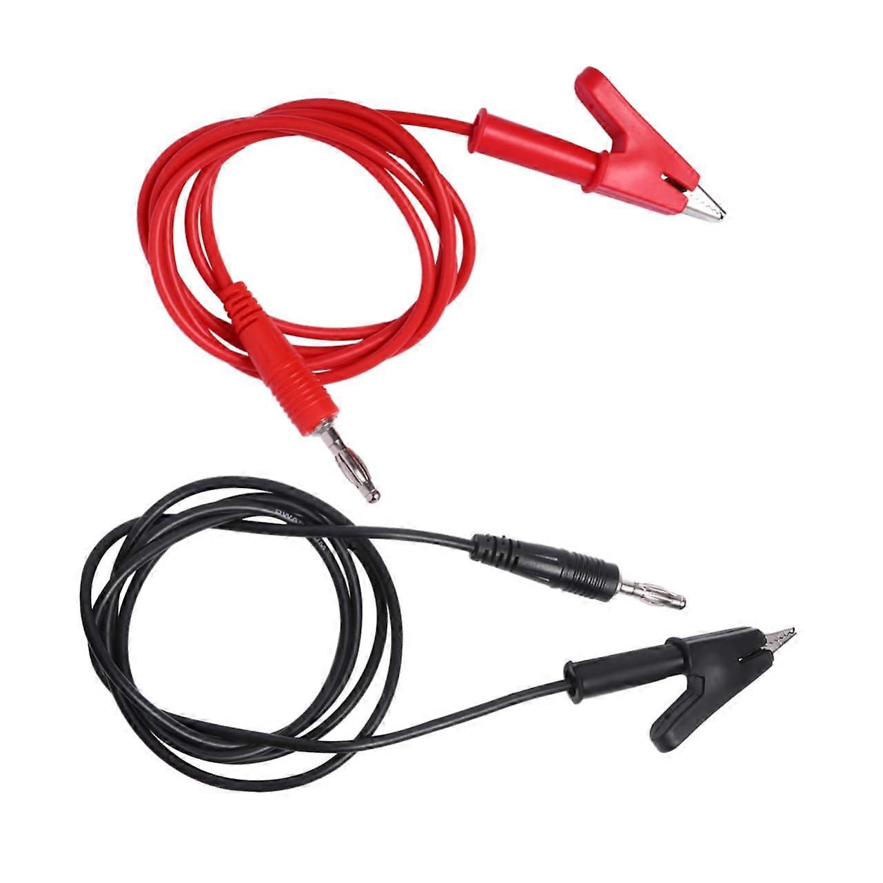 Banana Plug Test Leads 2 Pack With Alligator Clips And Crocodile Clips Jumper Wires Voltage Test Probes