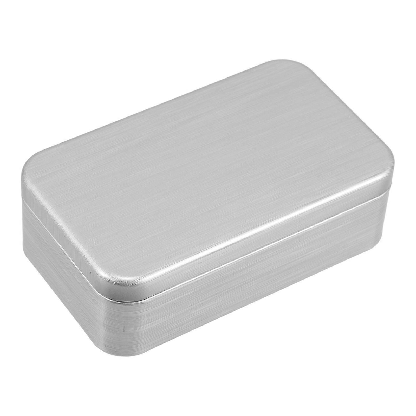 Square Tinplate Box Storage Container For Home And Office Use Stylish Decorative Holder With Waterproof Lid 1Set