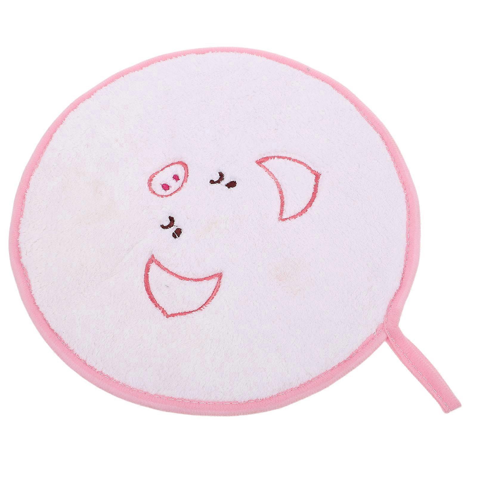 Cute Pig Hand Towels with Hanging Loop Soft Coral Fleece Material for Kitchen Bathroom White