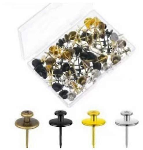 25pcs Zinc Alloy Push Pins: Double Head Nails Decorative Tacks For Easy Picture Hanging - Picture Hooks For Cork Boards Office & Home Organization