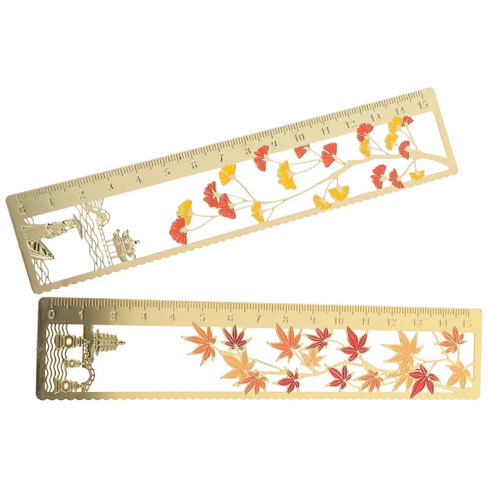 Metal Book Marker Chinese Style Page Locator Functional For Teachers 16X3.20X0.10CM 2Pcs