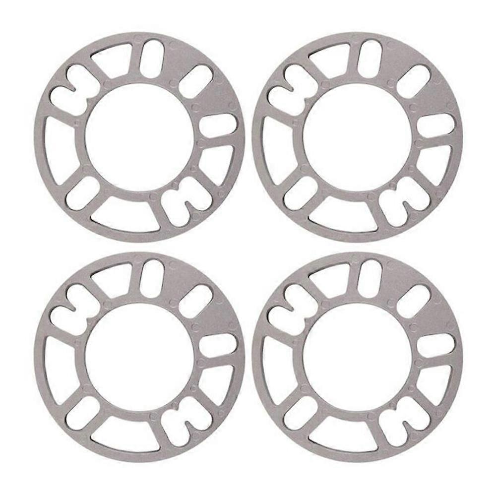 Car Wheel Hub Spacer Shims Plate Silver 5X112 Data Improve Grip Precision Metal 4 Set