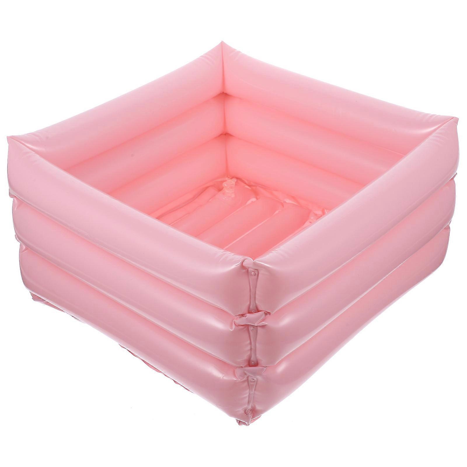 Portable PVC Basin for Patient Family Travel 1 Set Inflatable Cleaning Sink Foot Washing Container Random Style