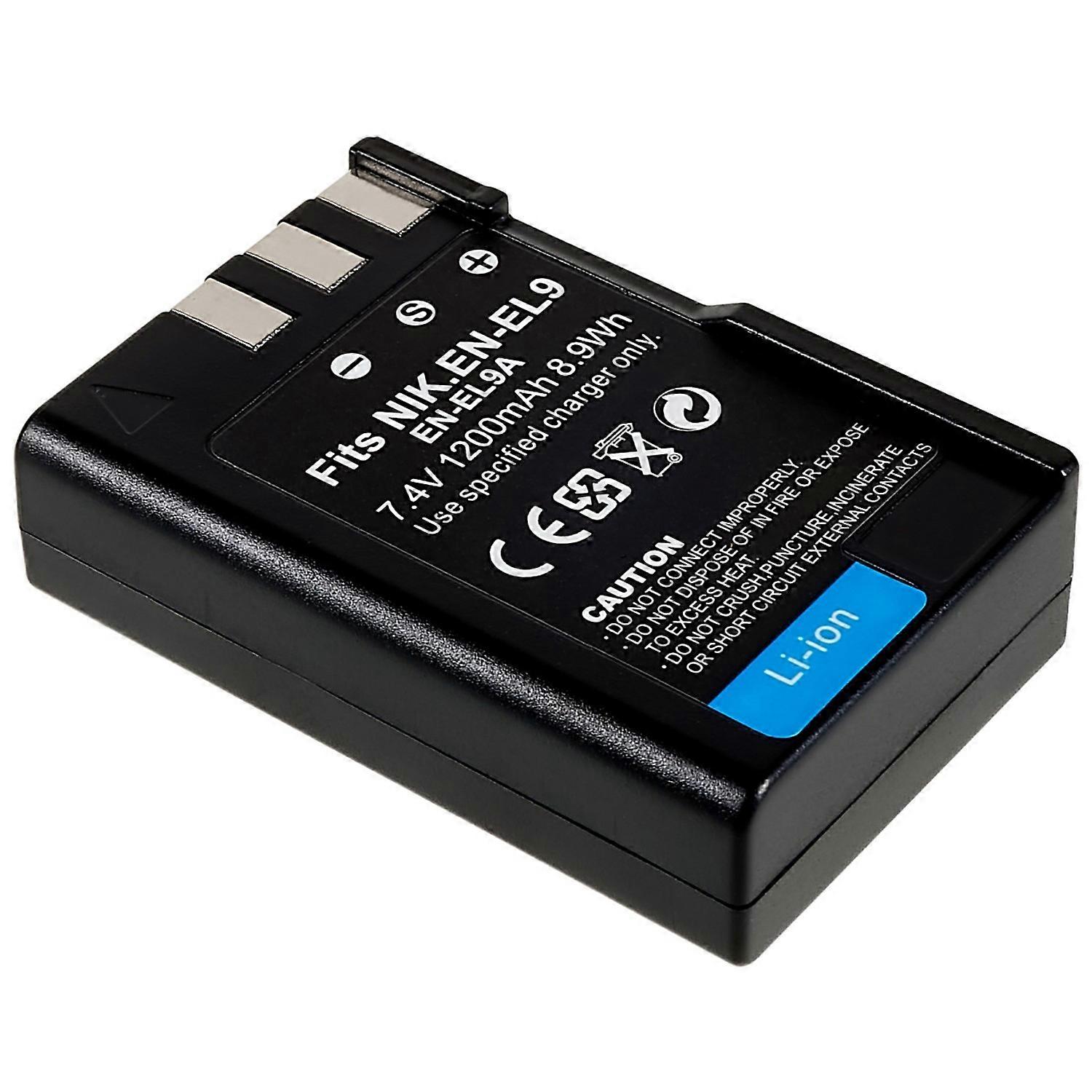 For Nikon D40 D40X D3000 D5000 D60 Camera Battery Rechargeable 1200mAh 7.4V Battery Replacement (wit