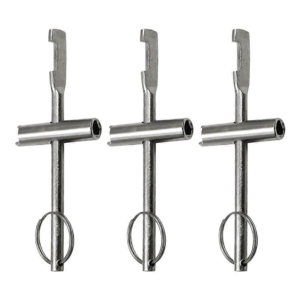 3Pcs Professional Metal Water Meter Key Wrench for Installing and Demounting Triangle Tap Switch