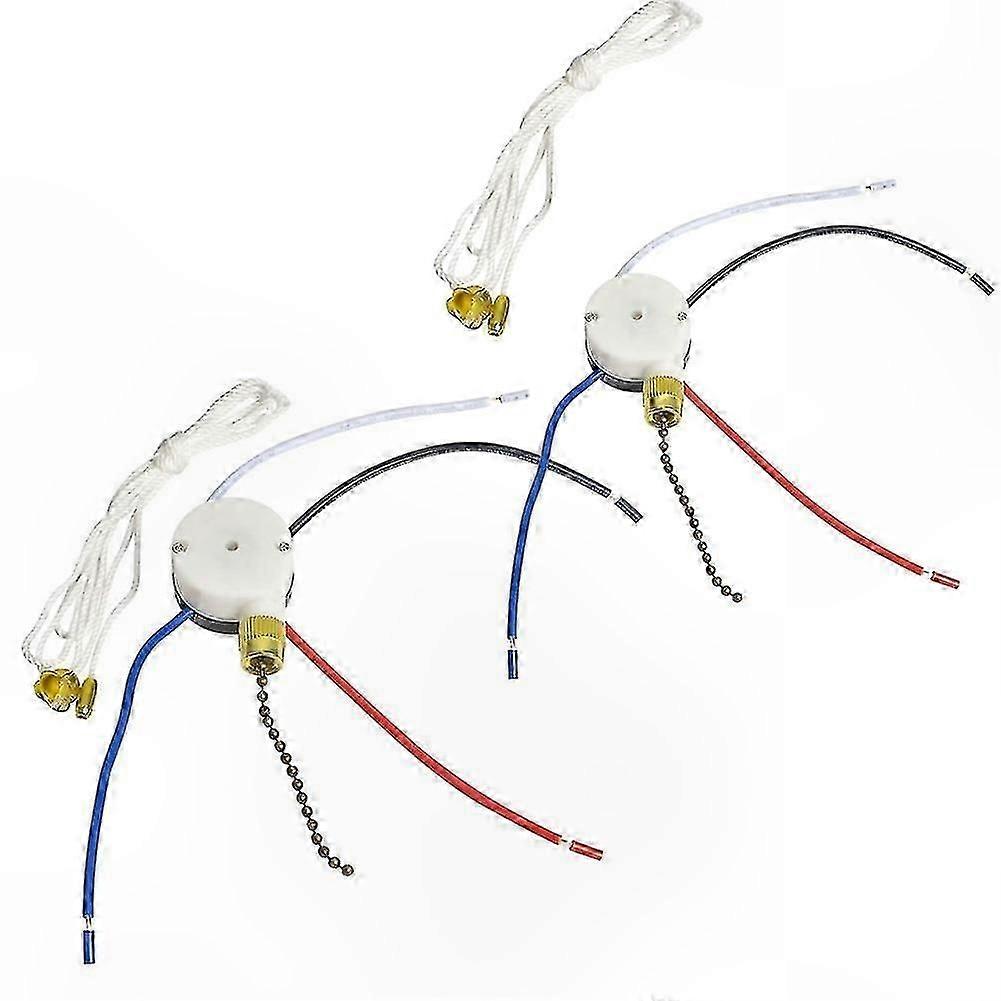 3-Speed 4-Wire Ceiling Fan Pull Chain Switch Cord for Fan Light Fixtures E89885-Compatible Replacement