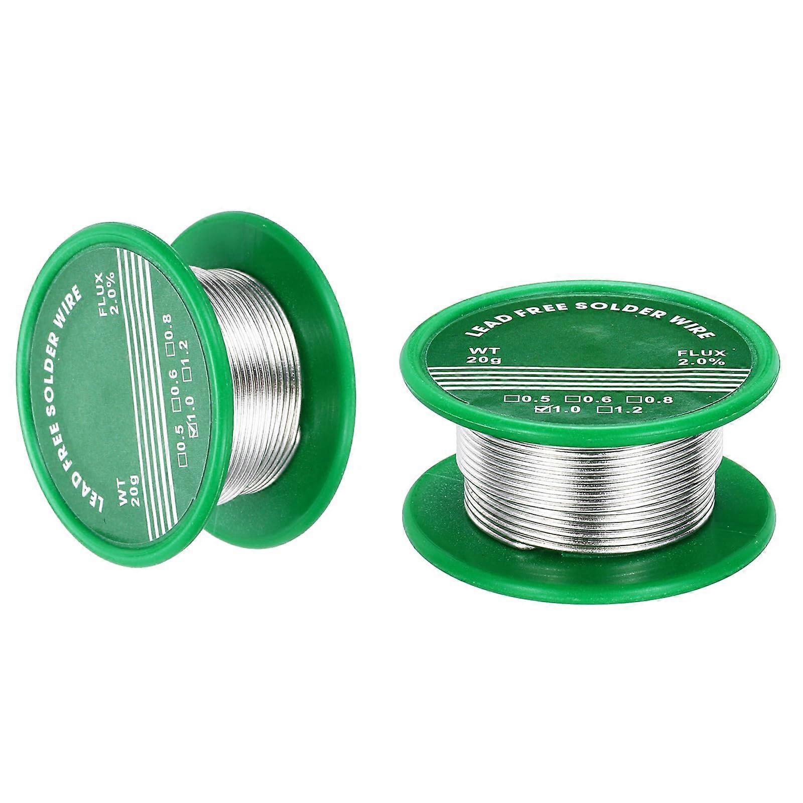 Rosin core solder, 20g tin, flux core solder, 1mm for electrical soldering, 2 pieces Ref: 8149