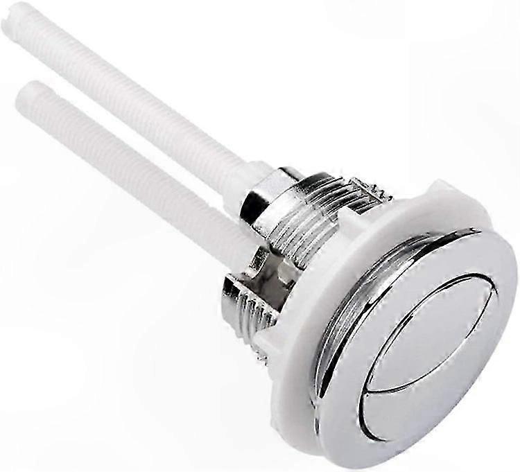 Dual Flush Toilet Buttons 38mm Chrome Silver Cistern Knobs Set of 2 Standard Size Push Knobs for WC Tanks