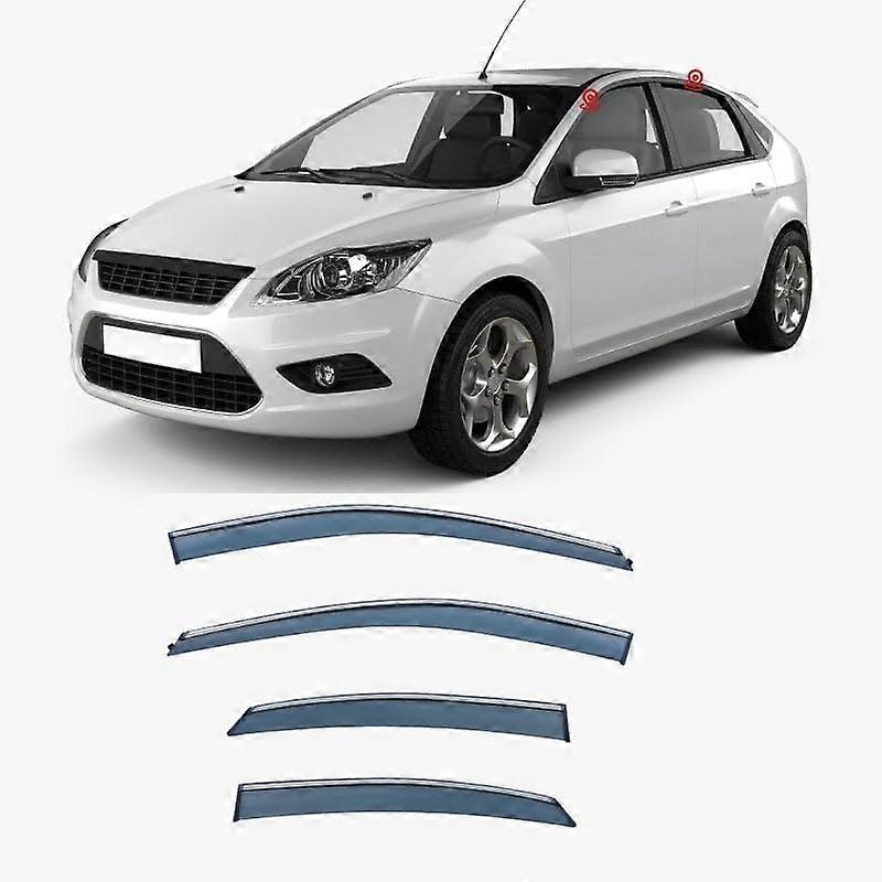 Car Wind Deflector for Ford Focus MK2 2005-2011 Window Visors Rain Guards Accessories Compatible Stylish Design