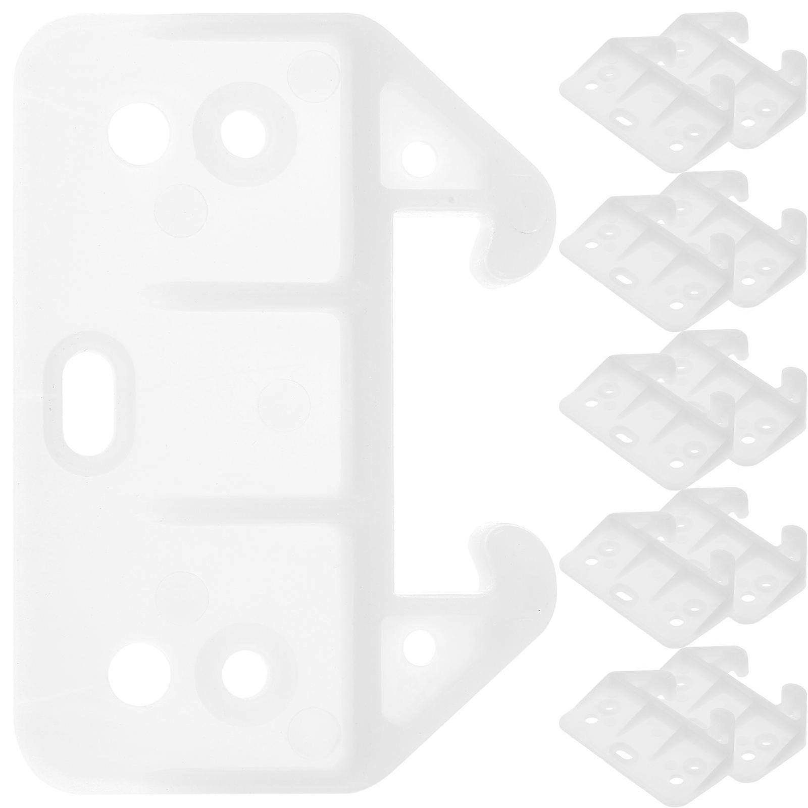 Guide Bracket Bottom Mount Glide 20 Sets Durable PP Material Screws Included for Dresser & Furniture Multiple Styles Ergonomic Design