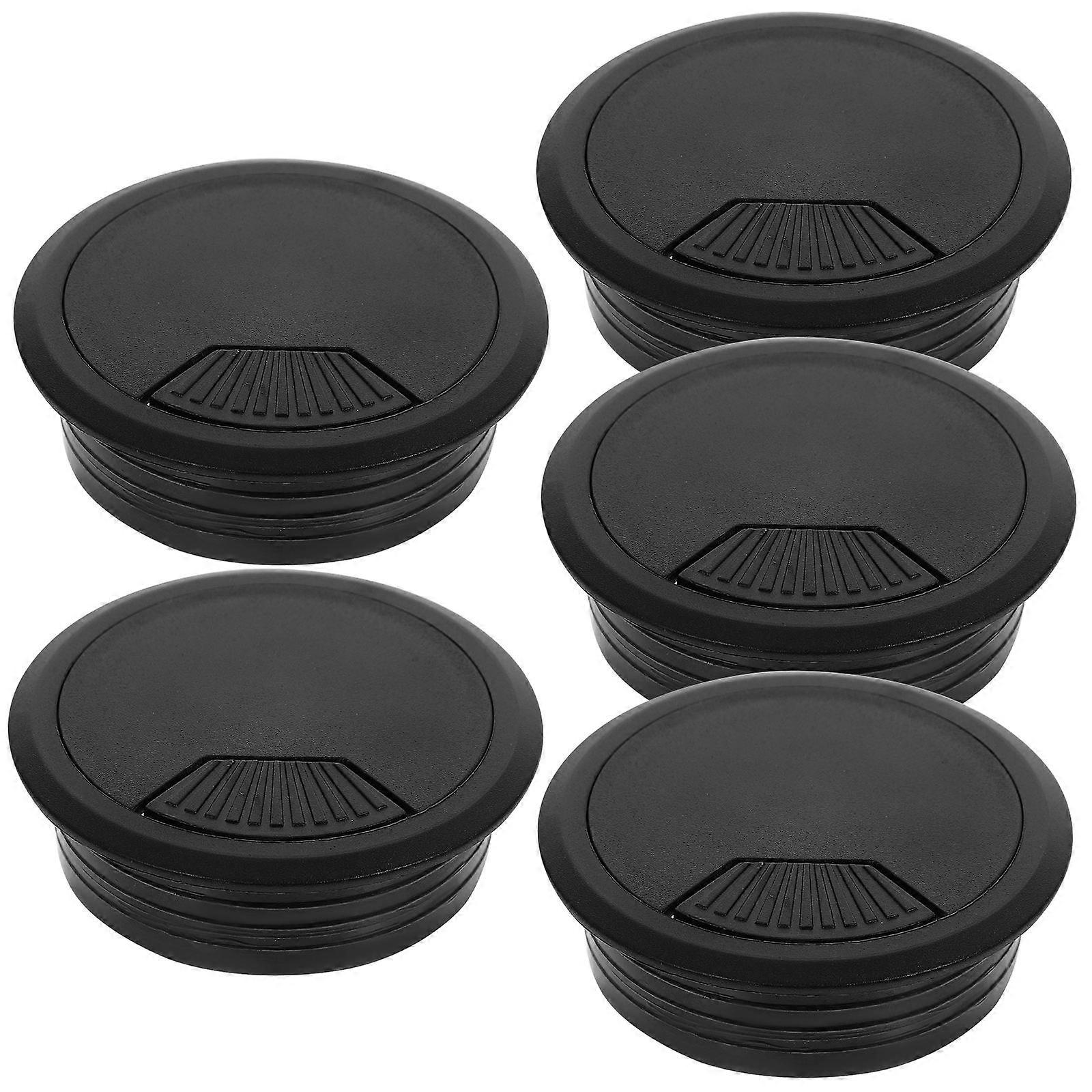 5Pcs Round Desk Grommet Cable Management Solution Suitable For General Users Improving Home And Office Organization