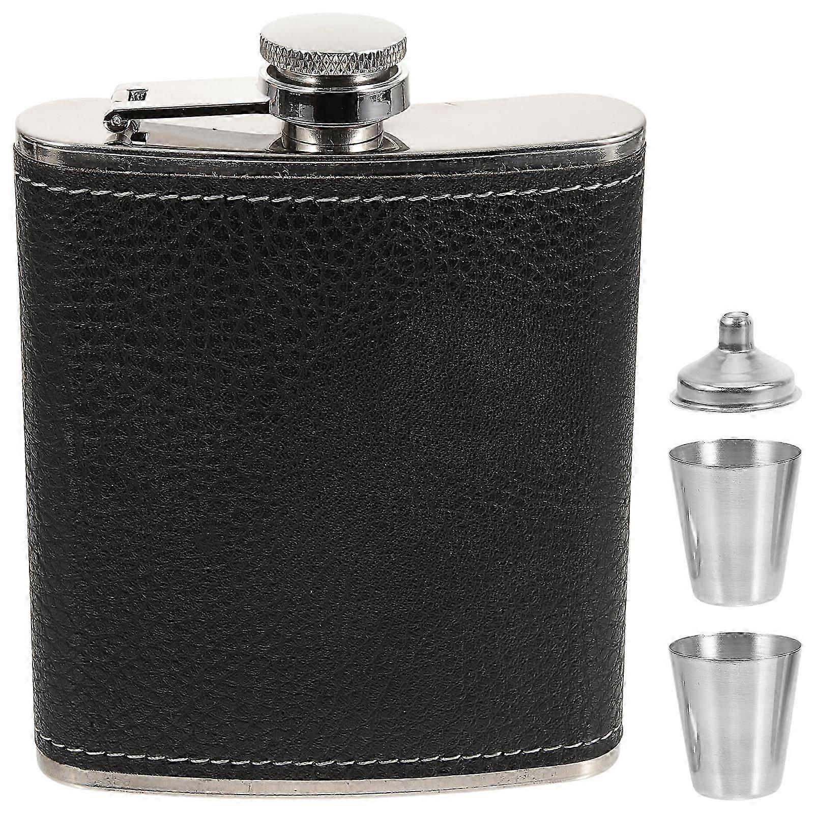1 Set Small Hip Flask Flask Alcohol Stainless Steel Leak Proof Liquor Pocket Hip Flask with Funnel