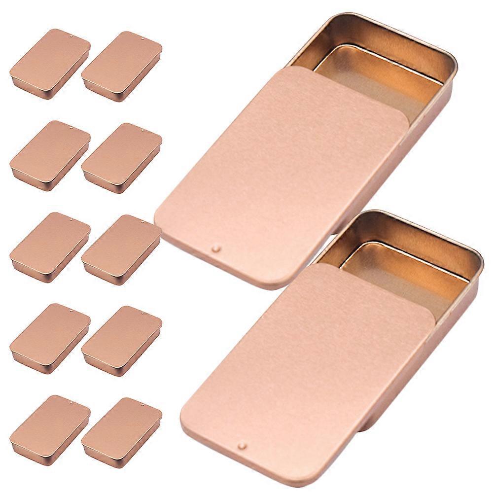 12pcs Sliding Covers Tinplate Boxes for Small Candies and Trinkets