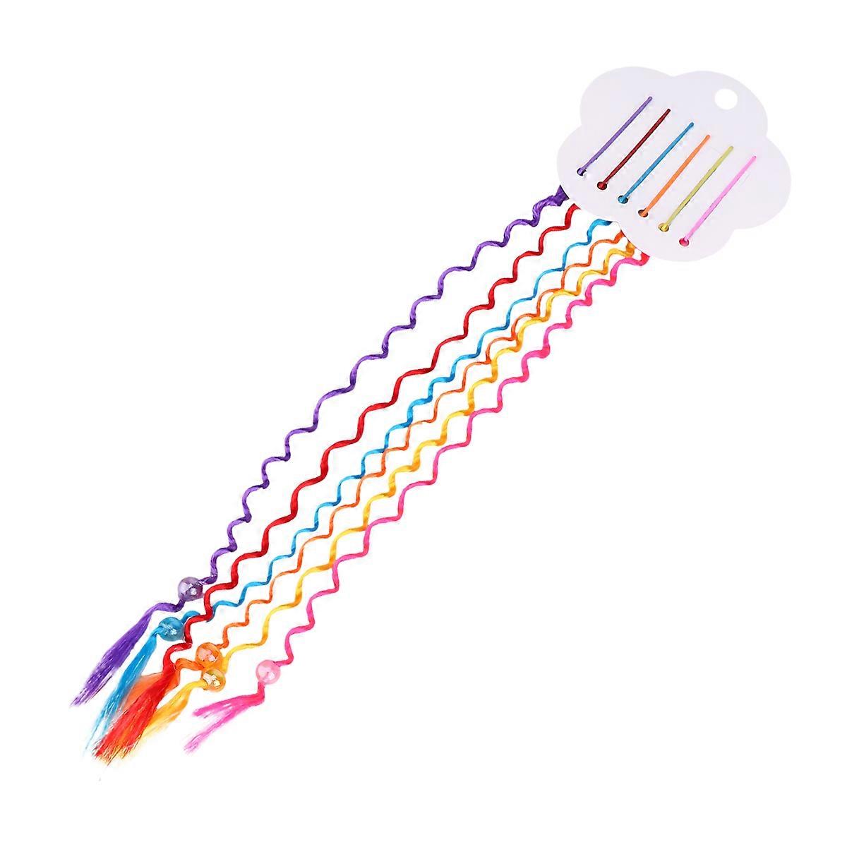 Bohemian Style Colorful Hair Bands Set of 3 Durable Fake Ponytail Accessories for Braids, Messy Buns, and Daily Wear