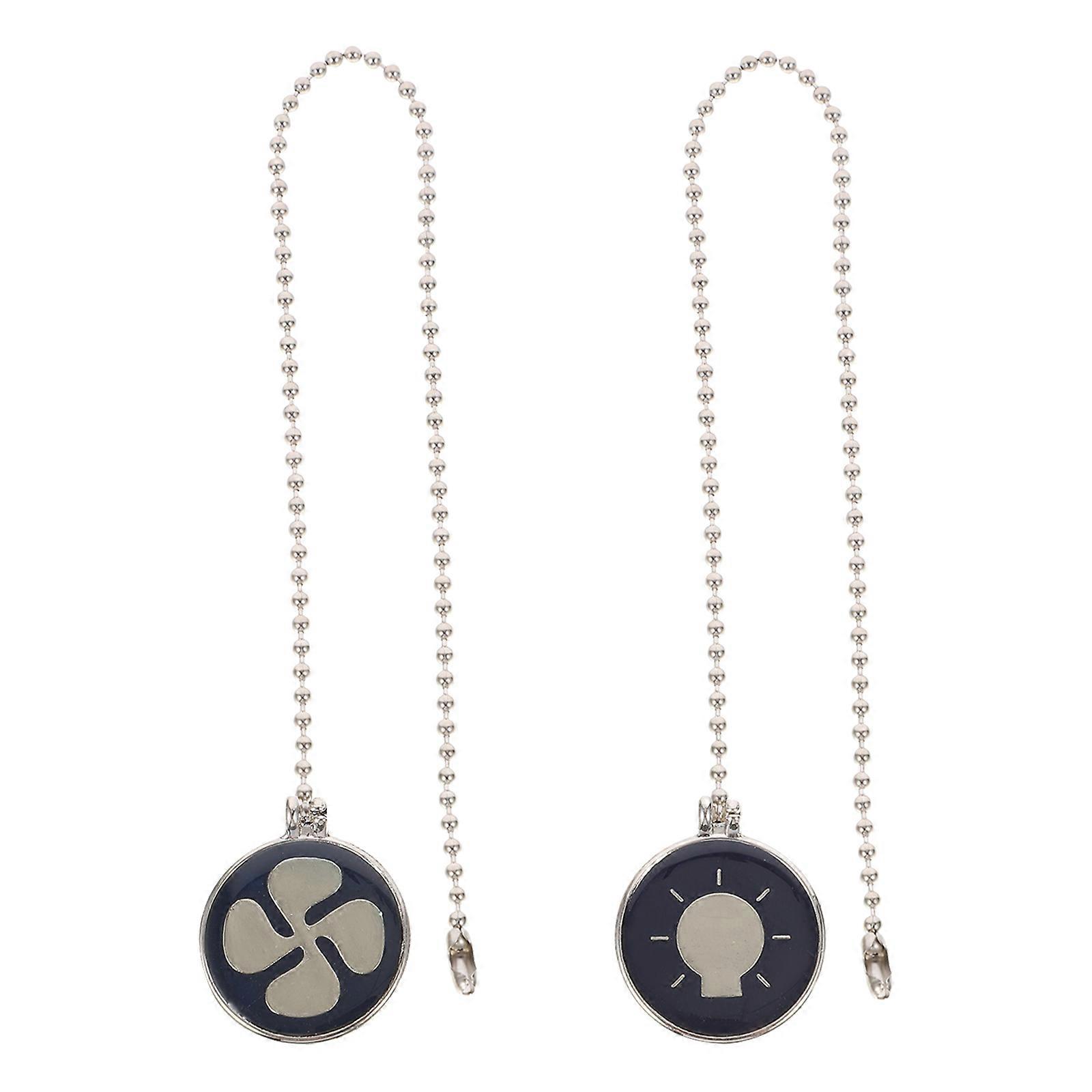 Ceiling Fan Pull Chain for Decor Made of Metal in Blue Color 2pcs 6.5 Inches