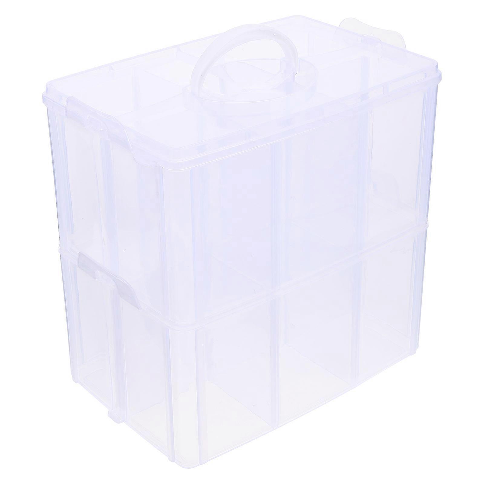 Makeup Organizer Box For Nail Salon Supplies Rectangular Shape With Lid 1Set