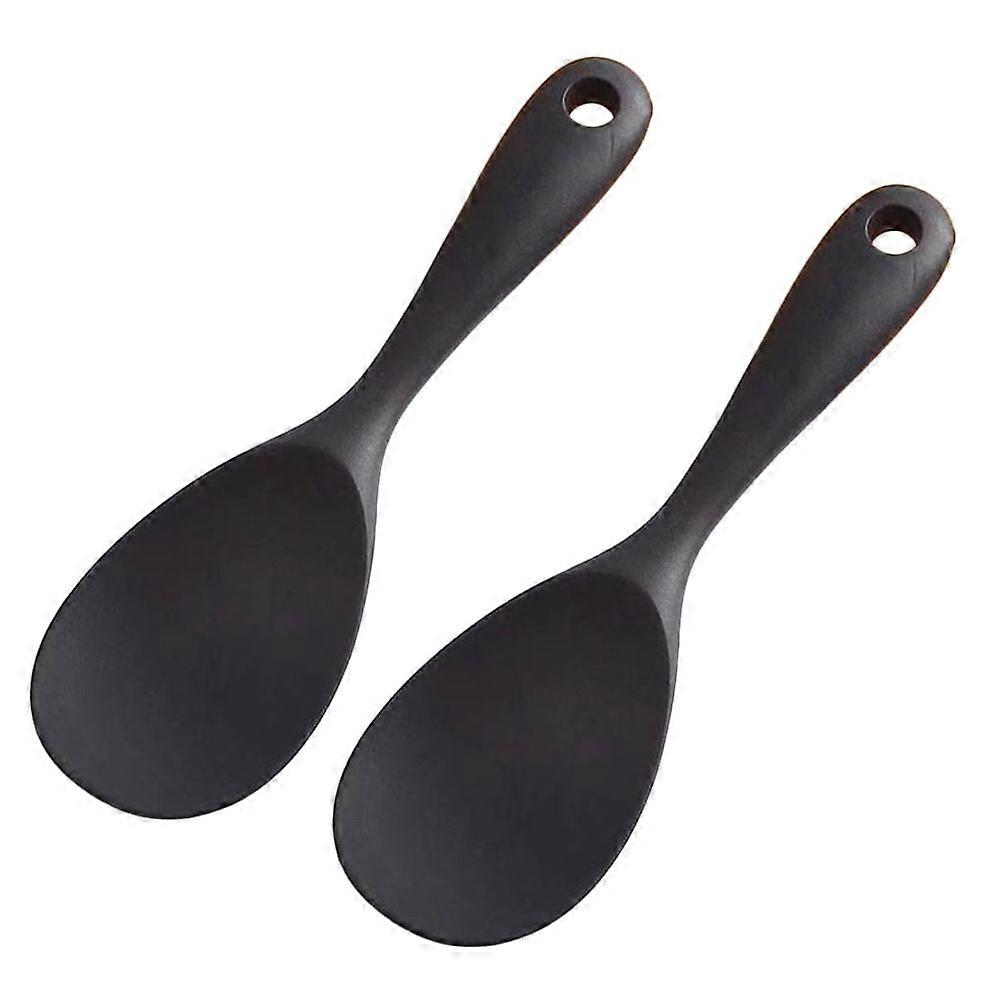 Rice Cooker Spoon 2Pcs Ergonomic Grip Rice Scoopers Suitable For Family Gatherings With Easy To Clean Materials