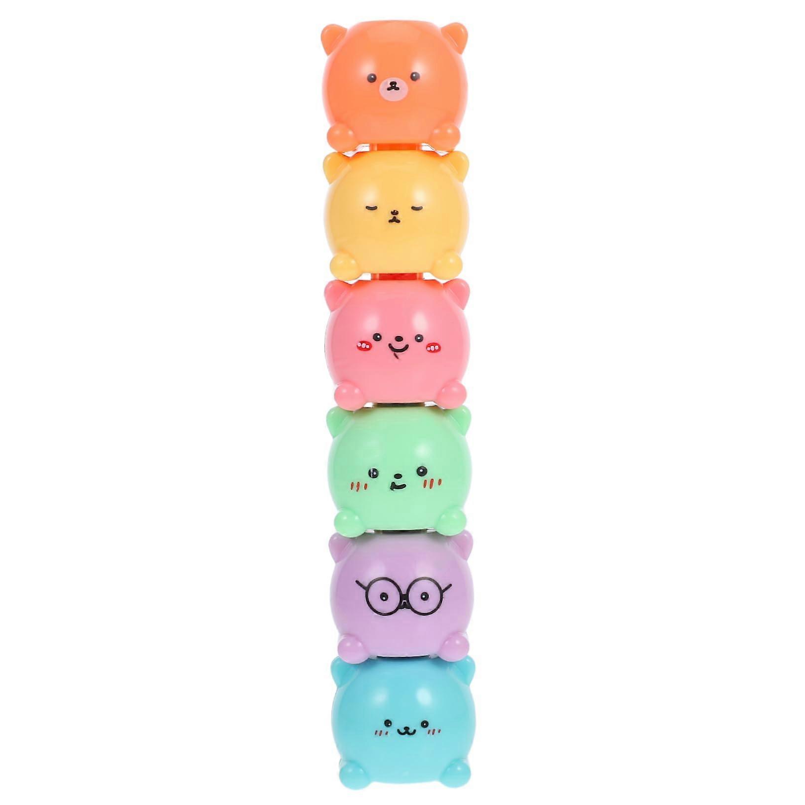Highlighter Set for Students - Portable Stackable Book Markers, Colorful Multifunctional Scrapbook Pens, School Supplies