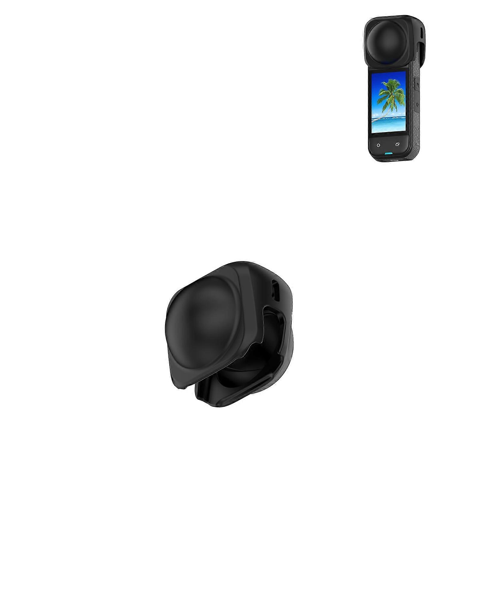 Protective Case for Insta360 X5 Lens, Silicone Case Compatible with Insta360 X4, Soft Shell, ScratchResistant, DropProof (Black)
