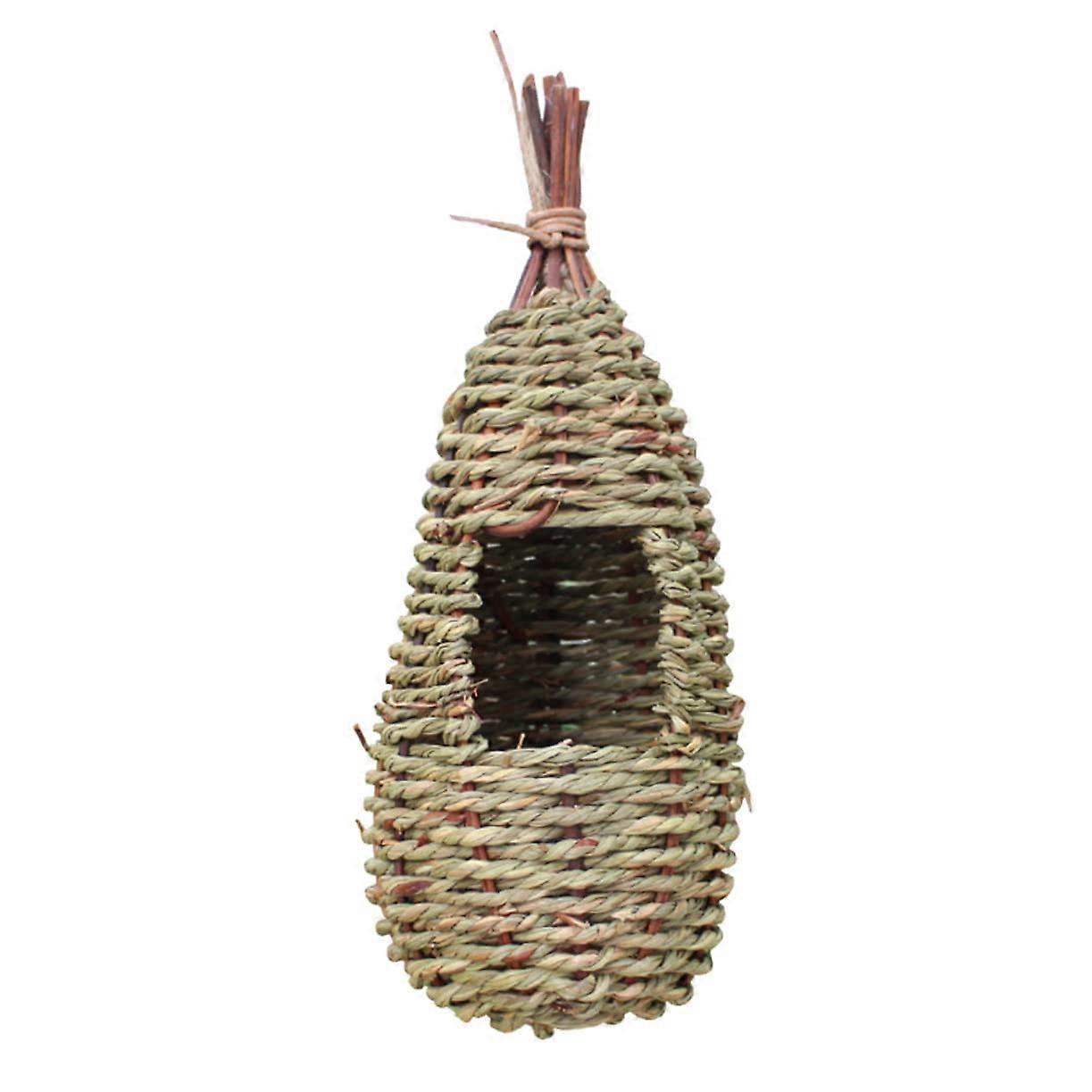 Vogelhaus Aus Gewebtem Strohnest Grasvogelnest Gartendekoration  Woven Straw Nest Birdhouse Grass Bird Nest Garden Decoration