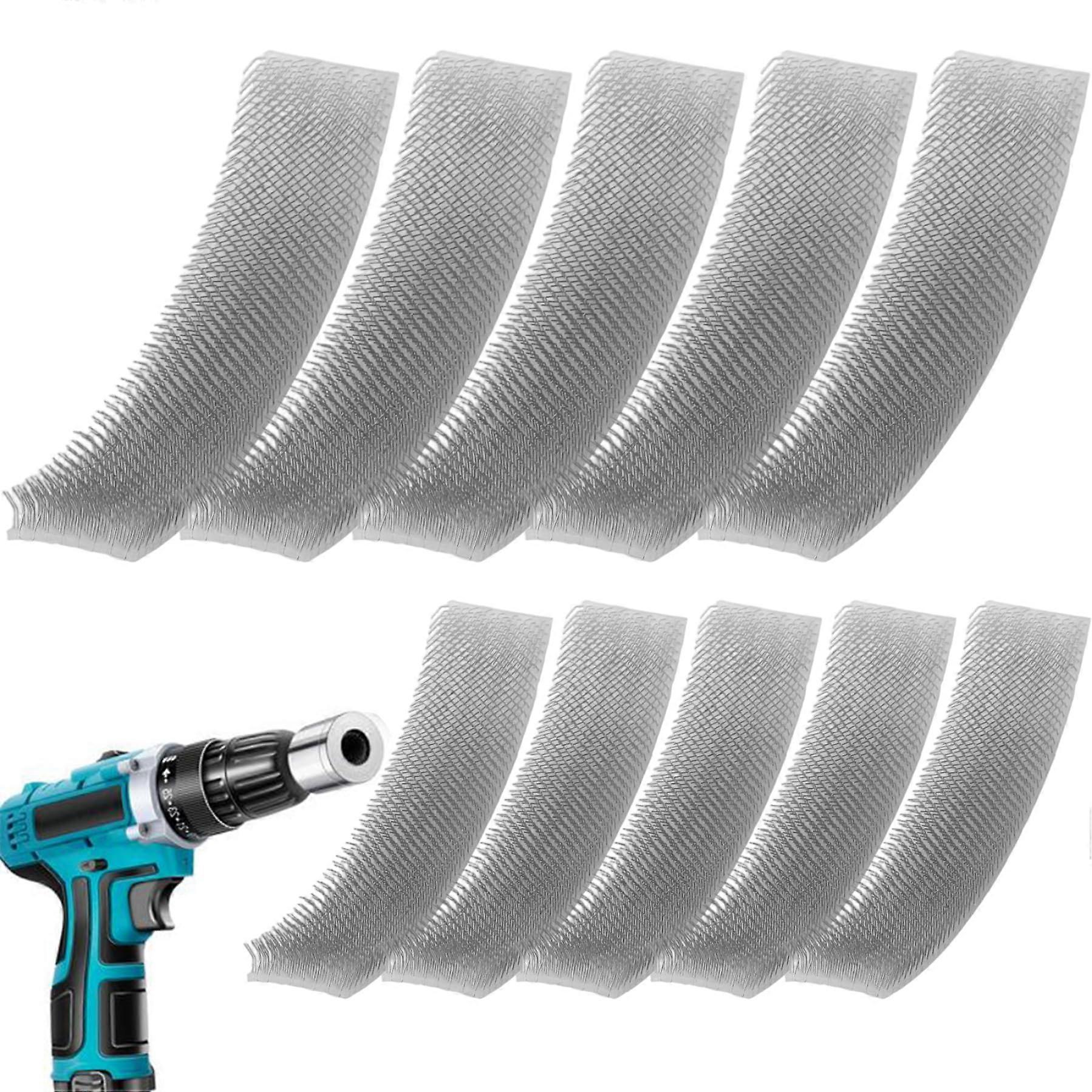 15mm Copper Pipe Cleaner Set with 22mm Stainless Replacement Blades for Drill, 10 Pack