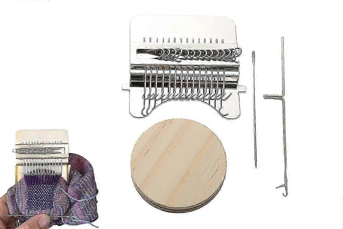 2025 Small Weaving Loom 14 Hooks Speedweve Type Weave Tool Set Darning Machine -Wood
