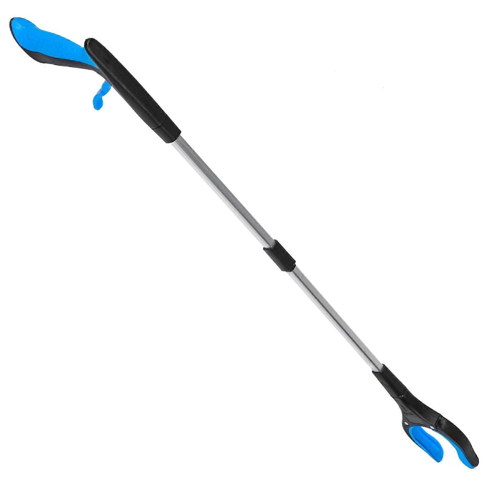 Multi-Purpose Trash Picker Tool with Grip, Blue 32-Inch Litter Grabber, Ergonomic Waste Collection Hand Tool