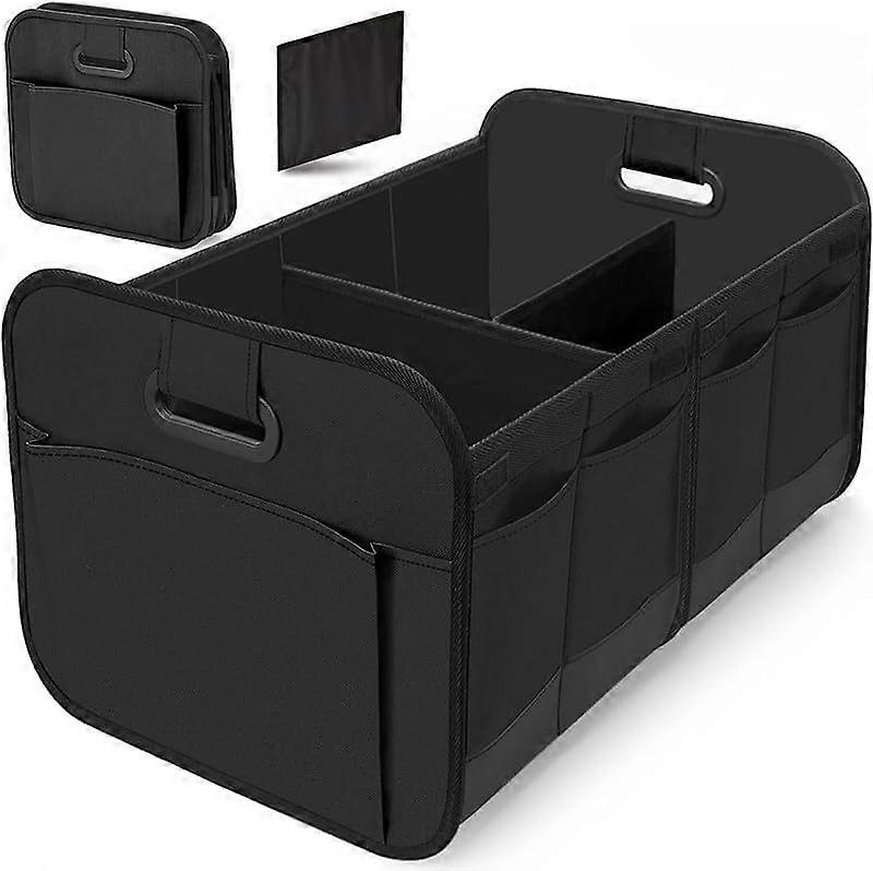 Car Boot Organiser Jeep Wagoneer WS NonSlip Waterproof Durable Foldable MultiCompartment Trunk Storage Bag Black