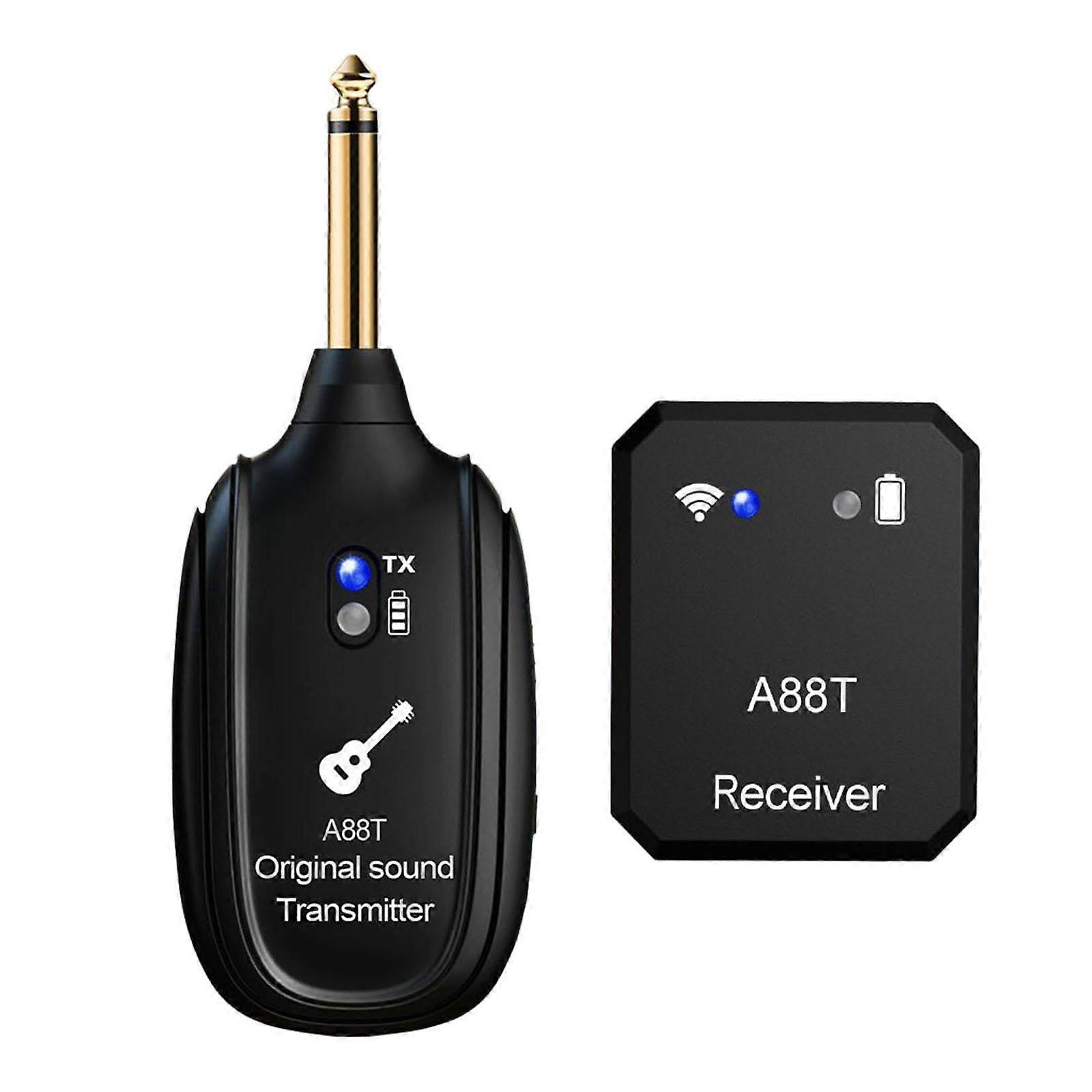 Cordless IEMS System Guitar Accessories 100 ft Range Guitar IEMS Equipment Clip on Receiver for Band Sample Mixer Musicians