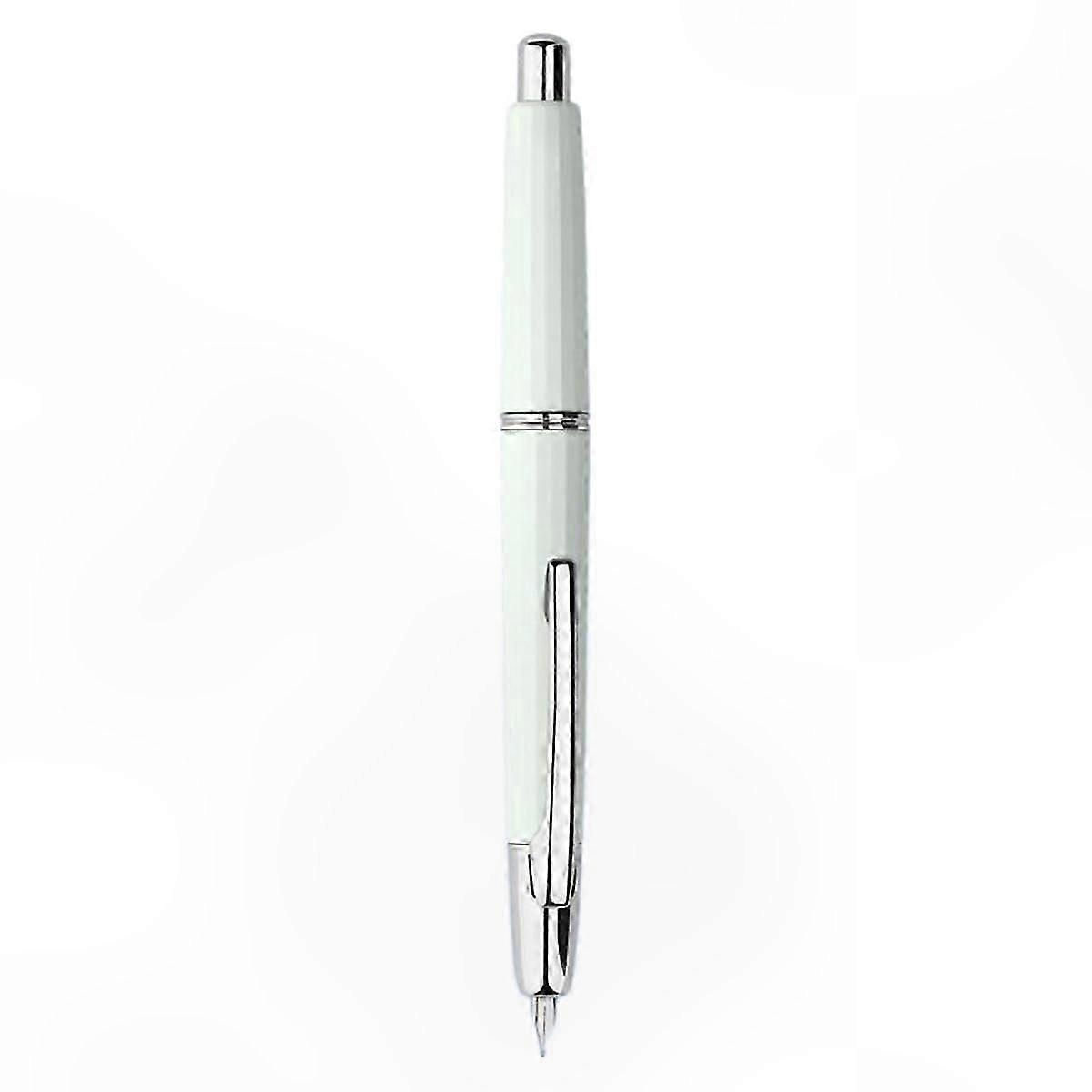 Fine Nib Fountain Pen with Ink Converter, Elegant Writing Tool, Silver Clip Design