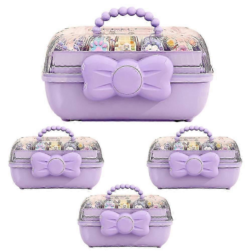 3-Layer Hair Accessories Organizer with Portable Handle