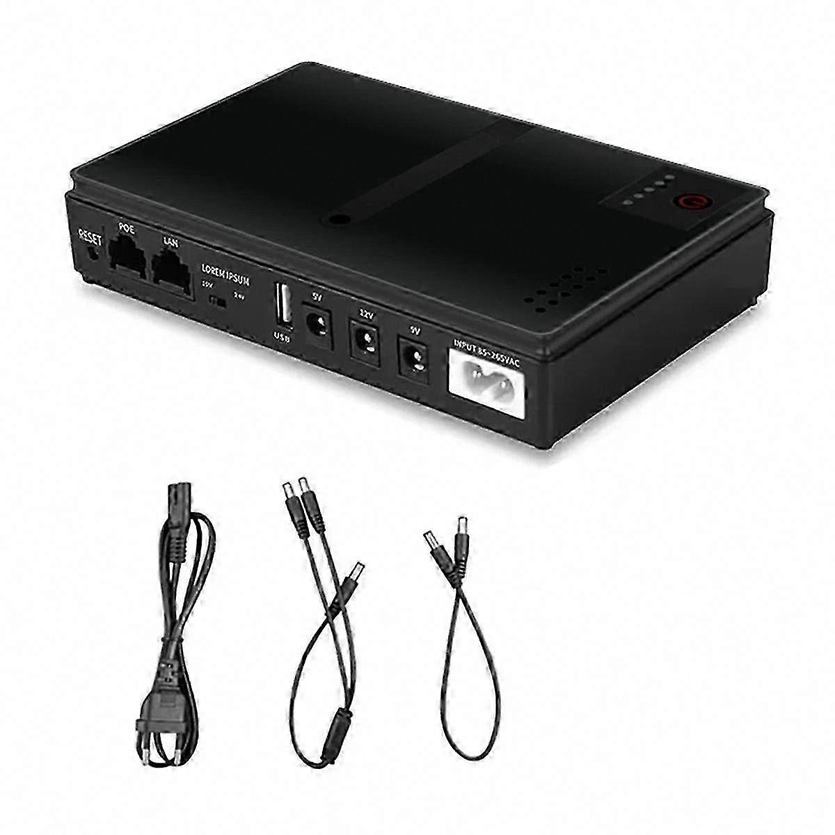 DC1018P Router UPS Uninterruptible Power Supply for 9V/12V Optical Cat Monitoring & Mobile Router with US Plug