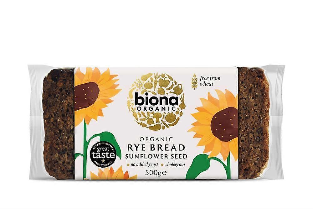 Biona Organic Rye Bread - Sunflower Seed - 500g - 4 Pack