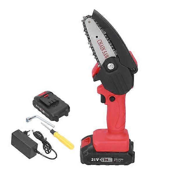 Mini chainsaw, made of high-carbon steel and plastic, for light and efficient cutting